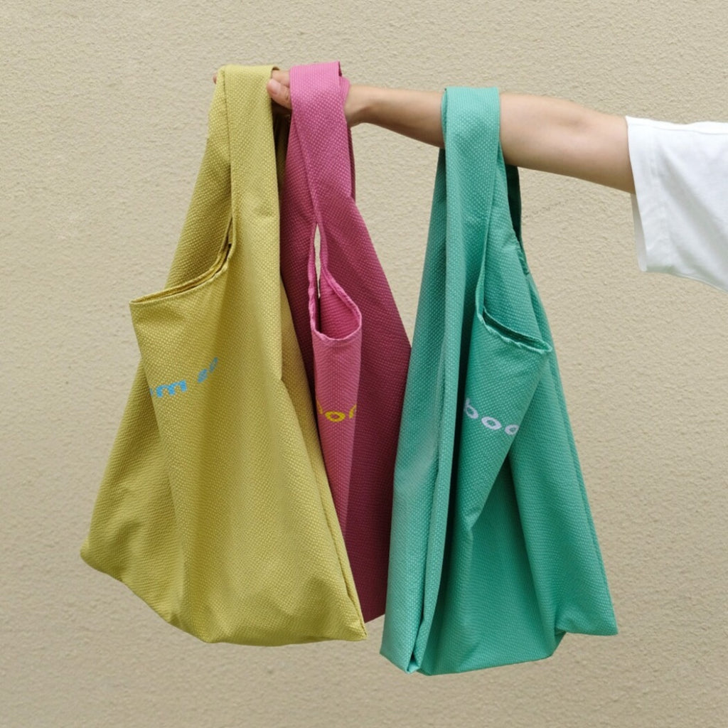 Colorful Foldable Reusable Shopping Bag - Green