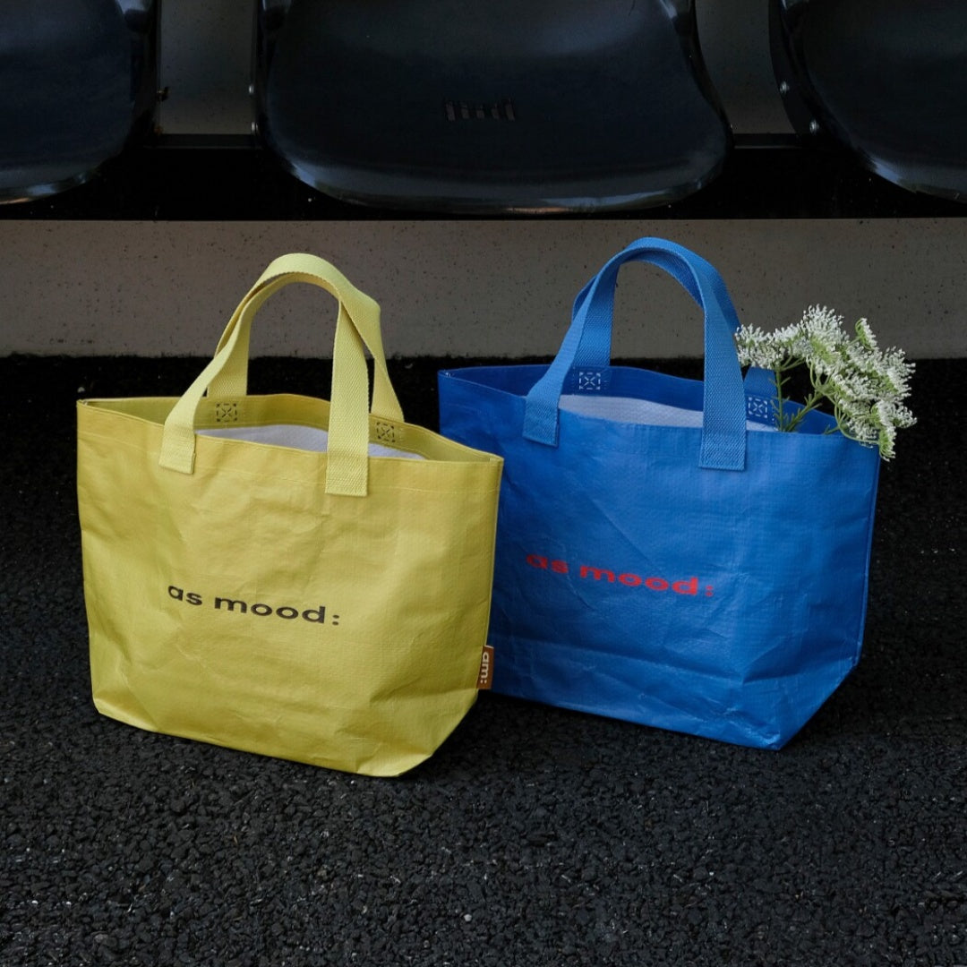 Colorful Waterproof Woven Tote Bag - Yellow