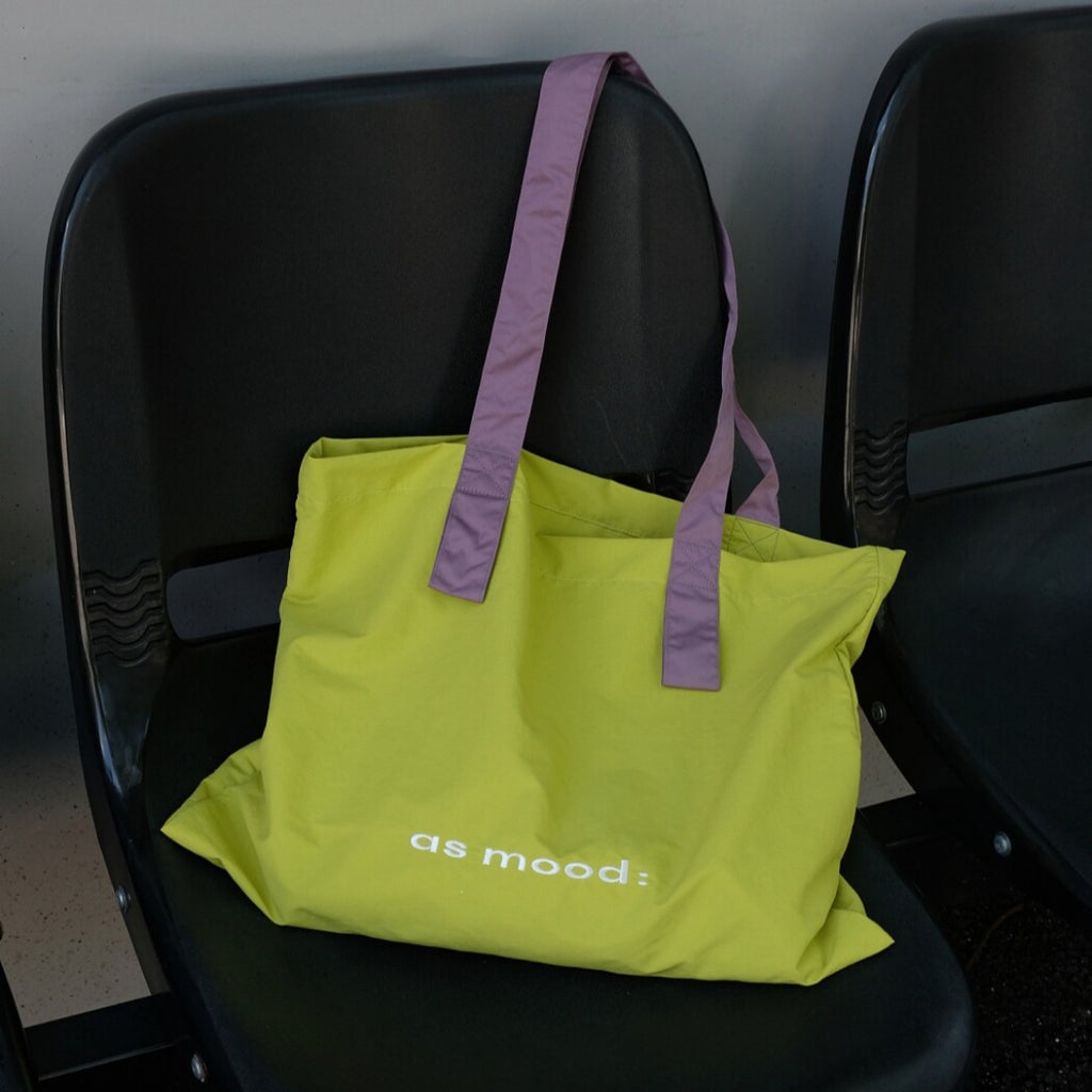 Colorful Nylon Tote Bag - Orange