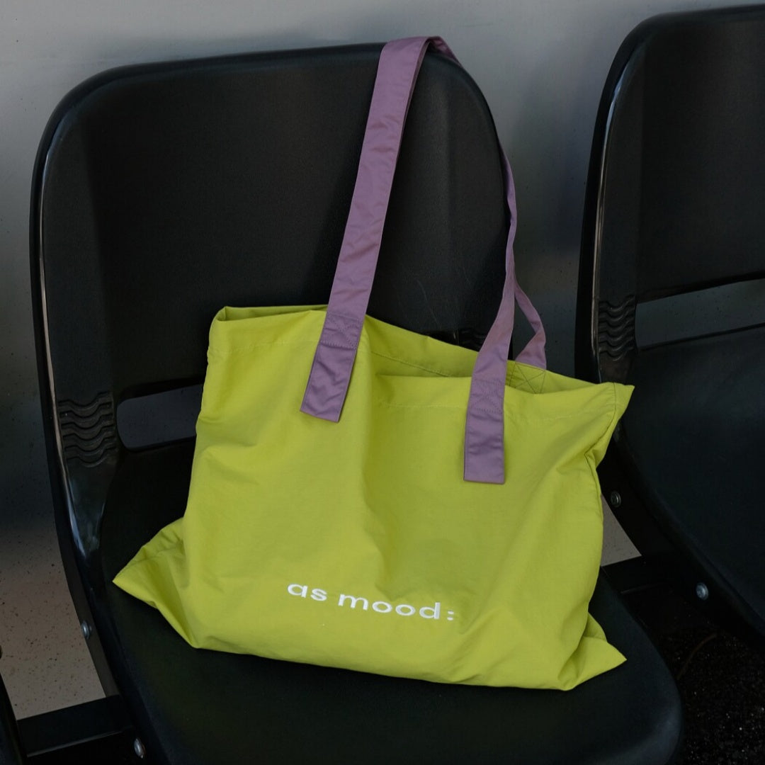 Colorful Nylon Tote Bag - Orange