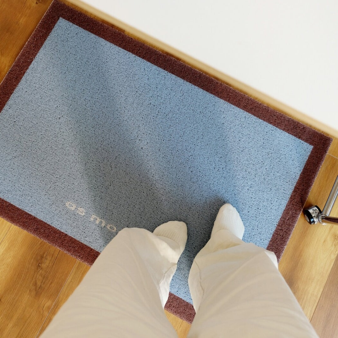 Retro Color Block PVC Coil Doormat