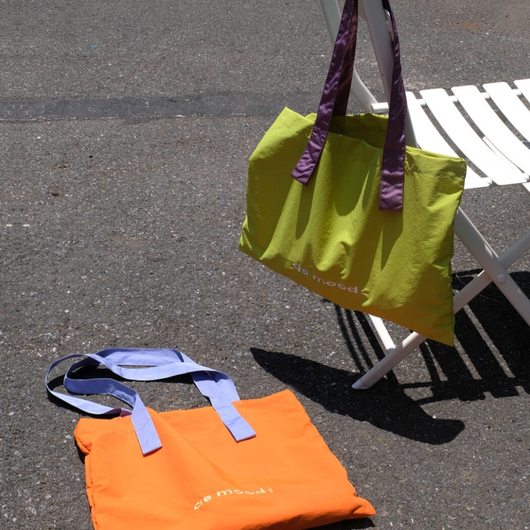 Colorful Nylon Tote Bag - Orange