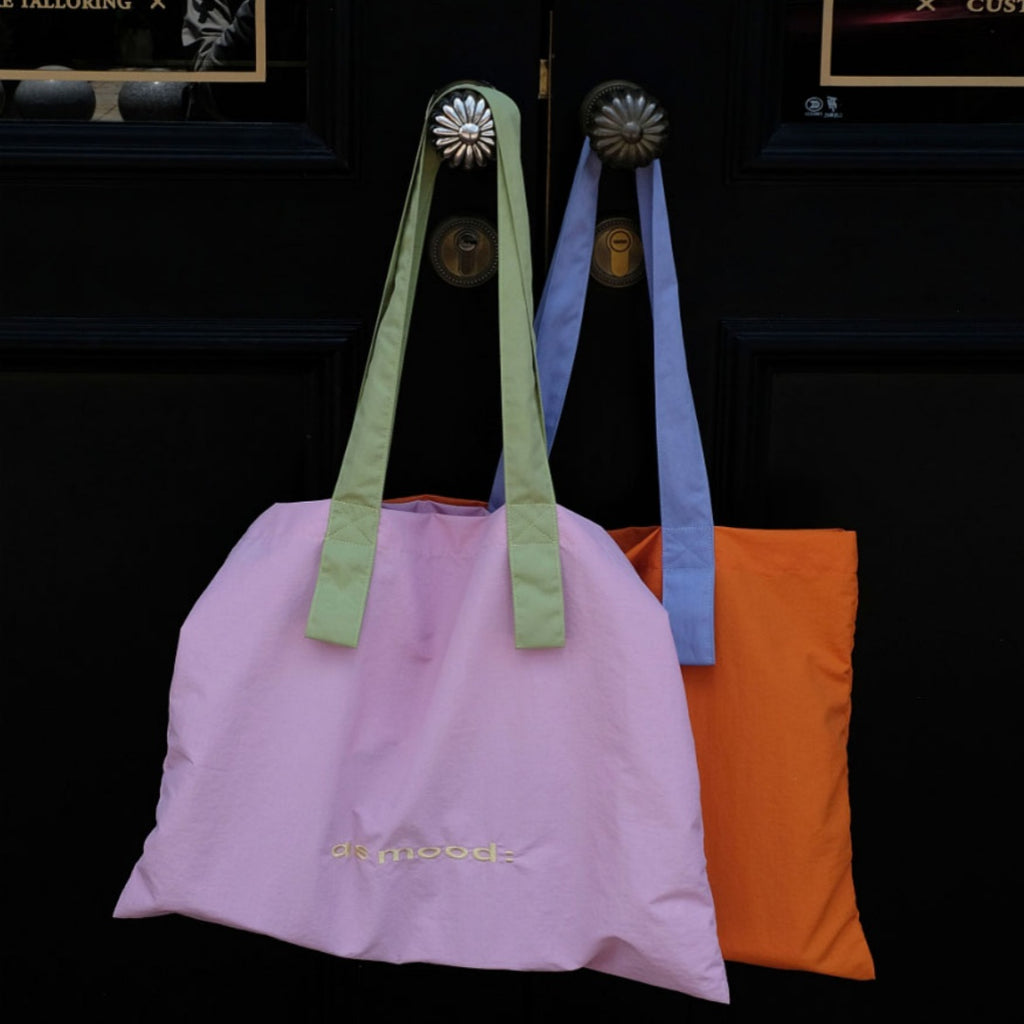 Colorful Nylon Tote Bag - Orange
