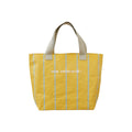 Holiday Striped Woven Lunch Tote Bag - Yellow
